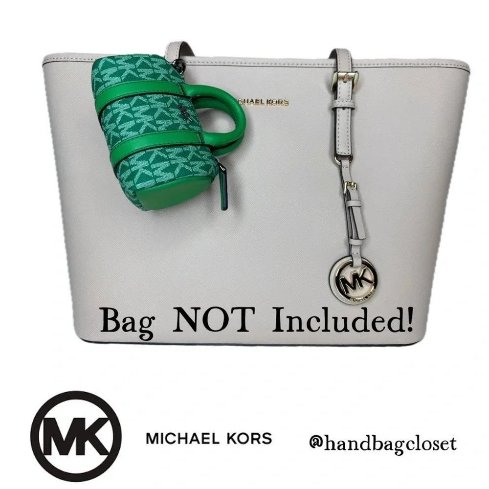 Michael Kors Vibrant Green Mini-Duffle Keychain